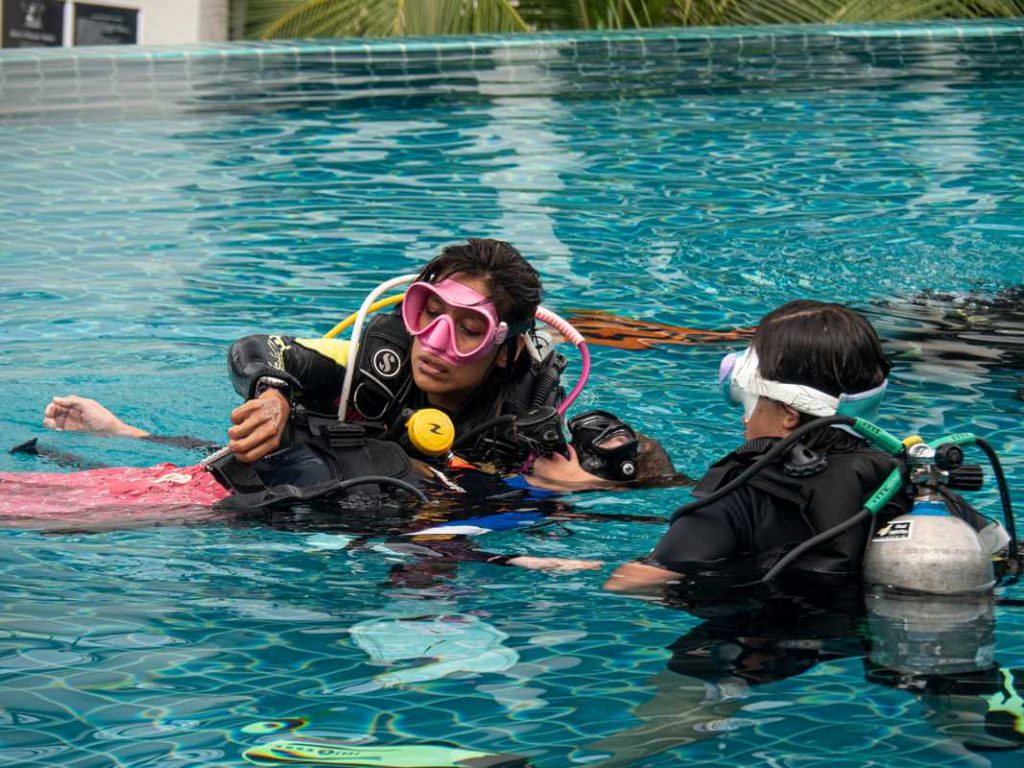 Beginner divers